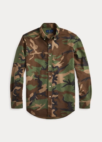 Polo Ralph Lauren Classic Fit Camo Oxford Skjorte Herre Danmark (LAQMK8153)